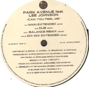 Park Avenue ‎– Can You Feel Me - Feat. Lee Johnson - Nitelite The Club  - Picture 1 of 1