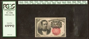 Fr. 1266, PCGS 65PPQ, US Fractional Currency, Fifth Issue, 10c Alison - Picture 1 of 2