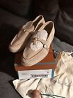 LORO PIANA Summer CHARMS WALK SHOES Women’s Select Sizes Powder Pearl Authentic
