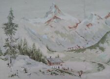 Alpine Morning Glory Vintage Sunworthy Full Wall Mural Sample Rare Mid 1900s 