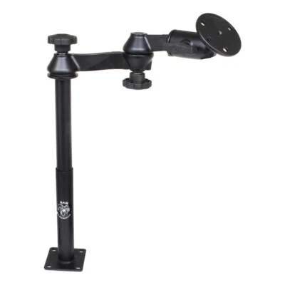 RAM Tele-Pole System w/ 12" and 9" Poles, Double Swing Arms & Round 3.68" Plate - Image 1 of 2