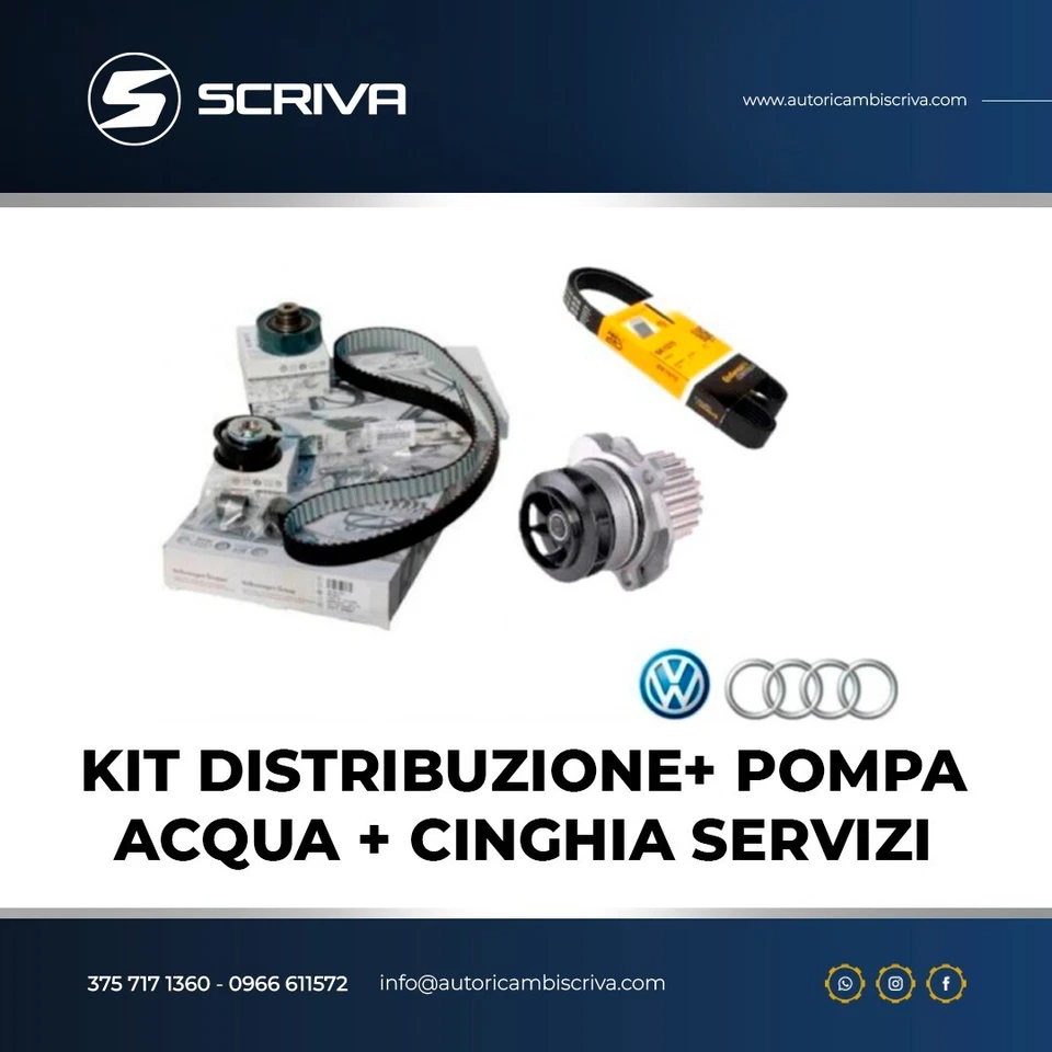 KIT DISTRIBUZIONE ORIGINALE + POMPA + CINGHIA SERVIZI VW Polo IV 9N 1.4 1.9 TDI - Imagen 1 de 1