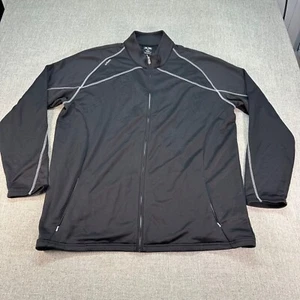 Adidas Golf Jacket Mens 2XL Black Adizero Full Zip Athletic Zip Pockets - Picture 1 of 8