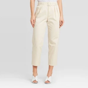 Women's Pleat Front Tapered Cropped Trousers -Who What Wear -Various Sizes -S703 - Picture 1 of 3