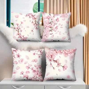 Romantic Cherry Blossom Pattern Home Decor Pillowcase Cushion Cover with Zipper - Picture 1 of 18