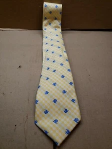 Club Room Anzug Krawatte Gingham Fisch Gelb Herren Neu T63 - Bild 1 von 5