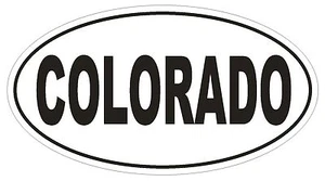 Colorado Oval Bumper Sticker or Helmet Sticker D2322 State Euro Oval  - Picture 1 of 1