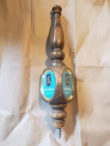 Löwenbräu Lowenbrau Beer Vintage 3 Sided Wood Tap Handle Knob - Picture 1 of 8