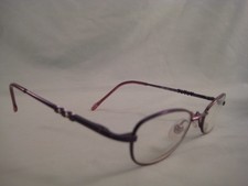 NINE WEST Rx Eyeglasses Purple Metal Oval Girls Stars Rhinestones Child Youth