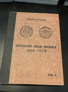 LIBRARY OF COINS ALBUM VOL 7 Jefferson Head Nickels 1938-1964 - Picture 1 of 7
