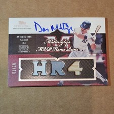 2006 Topps Sterling Moments MVP Home Runs Don Mattingly Relics Auto 01/10