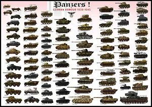 Seconda guerra mondiale poster carri armati tedeschi Wehrmacht 1939-1945 - Foto 1 di 1