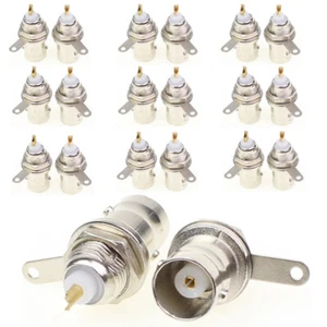 Conector RF tipo mamparo tuerca de soldadura montaje en panel chasis hembra BNC de 20 piezas - Imagen 1 de 7