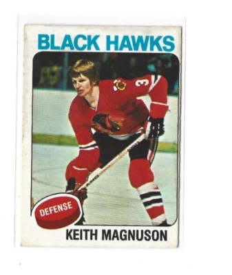 1975-76 O-Pee-Chee #176 Keith Magnuson WATER ISSUE - Image 1 of 2