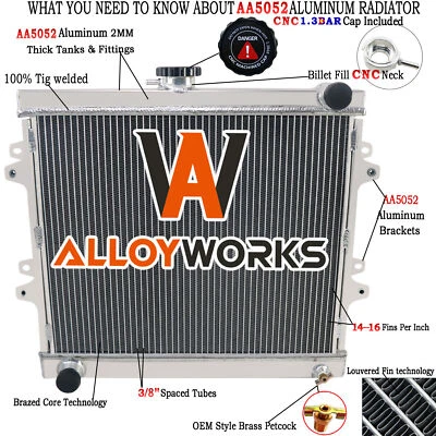 Aluminum Radiator For TOYOTA PICKUP LN55 4RUNNER SR5 2.4L MT 1984-1995 - Image 1 of 4