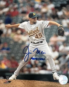 Jim Mecir 2000-2004 Oakland A's Athletics "Moneyball" handsigniertes 8x10 Foto COA - Bild 1 von 1