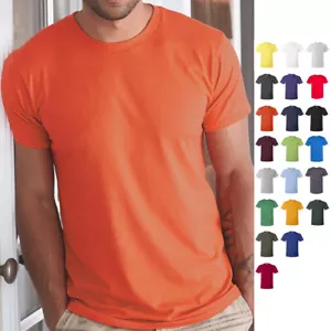 Hanes Nano-T 100% Ringspun Cotton Tee Short Sleeve Plain Basic T-Shirt 4980 - Picture 1 of 22