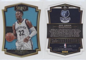 2015-16 Panini Select Premier Level Die-Cut Blue Prizm /199 Jeff Green #184