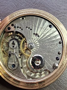 E Howard Series IV N Size Hunting 15j YGF Pocket Watch Ray Damascene -HDAI010325 - Picture 1 of 12