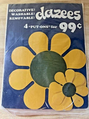 Flor Dazee Vintage NOS 1968 "Put Ons" Flor Amarilla y Verde Foto 1 de 4