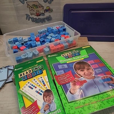 Reading Rods Phonemic Awareness Library Resources 2001 Incomplete Used - Image 1 of 4