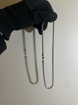 Collar Franco de 4 mm de plata de ley .925 de 22 mm Foto 1 de 4