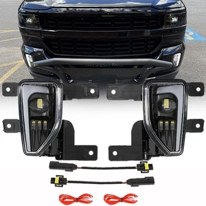 LED Fog Lights w/ DRL Lamps Assembly for 2016 2017 2018 Chevy Silverado 1500 - Picture 1 of 7