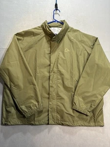 DUCKS UNLIMITED - Men's Green Hooded Windbreaker Rain Jacket 3XL Lightweight - Picture 1 of 15