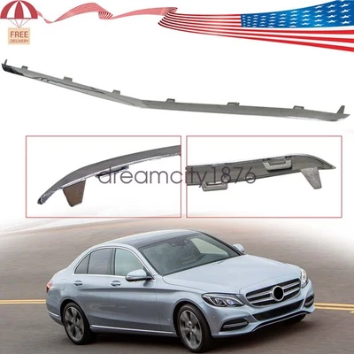 Moldura de parachoques delantero para Mercedes Benz C300 2015-2018 sedán cromado cupé EE. UU. Foto 1 de 4