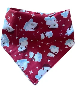 Bebé, Bandana Dribble Babero, Navidad, Hecho a Mano, Divertido, Osos Polares En Rojo - Imagen 1 de 1