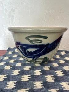 1997 Bird Green/blue Bowl  DON HAINES SALMON FALLS POTTERY 7 X 5 - Picture 1 of 7