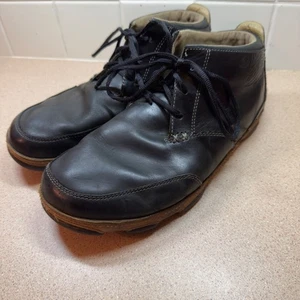 OluKai Kamuela Men's Black Leather Chukka Boots Size 10 Casual Shoes - Picture 1 of 8