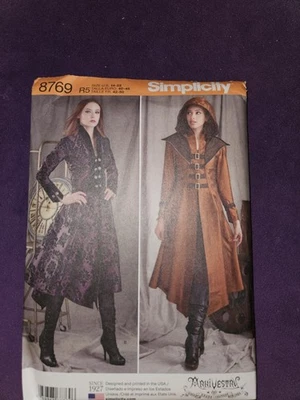 SIMPLICITY Sewing Pattern 8769 Misses Womens ARKIVESTRY Coat 14 - 22 - Image 1 of 4