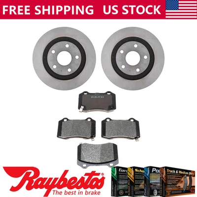 Kit de rotores de freno traseros + pastillas metálicas y herrajes para Jeep Grand Cherokee 2018 Foto 1 de 4