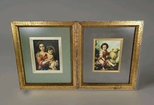 De colección Enmarcado Murillo 2 Impresiones Artísticas Virgen y Niño Pastor Niño Profesional Enmarcado - Imagen 1 de 14