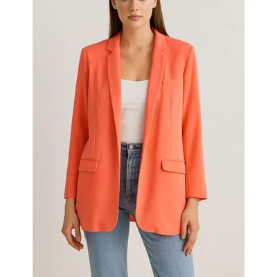 Blazer Diane Von Furstenberg Vint Cady Crepe Feminino Tamanho 14 Coral Workwear - Imagem 1 de 4