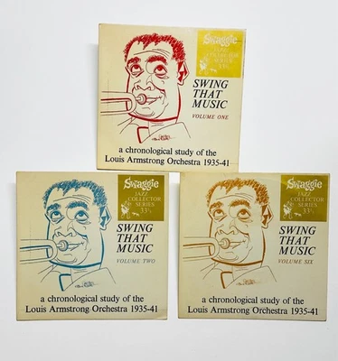 Louis Armstrong – Swing That Music Vol 1, 2 & 6 7" EP Lot Rare Australian Jazz - Image 1 of 4