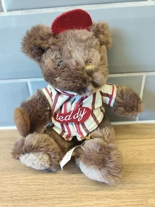 Orsacchiotto Collezione Bob Il Giocatore di Baseball Con Mazza 9" Peluche Fatto a Mano - Foto 1 di 9