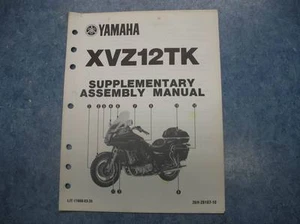 YAMAHA 1982 XVZ12TK SUPPLEMENTARY ASSEMBLY MANUAL XVZ12 TK XV 12 TK 82 - Imagen 1 de 5