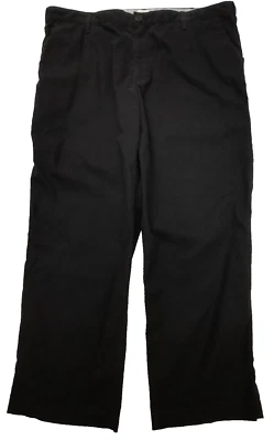Pantalones informales Dockers para hombre 40x29 frente plano calce recto bolsillo seguro negros Foto 1 de 4