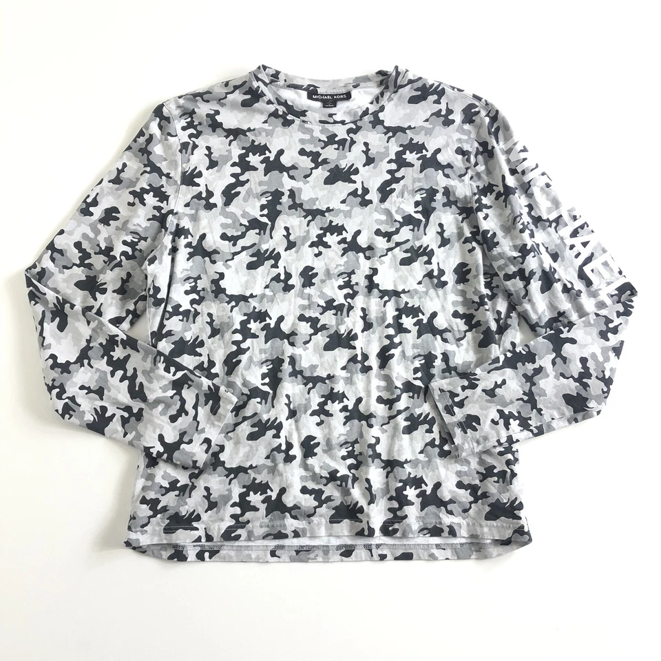 MICHAEL KORS 女式迷彩圆领长袖衬衫 — 第 1/4 张图片