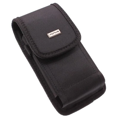 Rugged Case Belt Clip Holster Canvas Cover Pouch Carry for Cell Phones - Image 1 of 4
