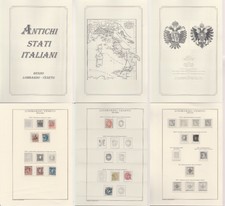 ASI Lombardo Veneto 10 valori usati su 6 pagine d'album