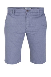 D555 Duke Mens Printed Stretch Chino Blue Shorts With Side Pockets 200712 - Picture 1 of 1