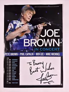More details for joe brown signed card + flyer original authentic from the collection of b.m