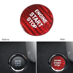 For Lexus IS ES GS NX RX LX NX Carbon Fiber Red Engine Start Stop Button Cover - Bild 1 von 12
