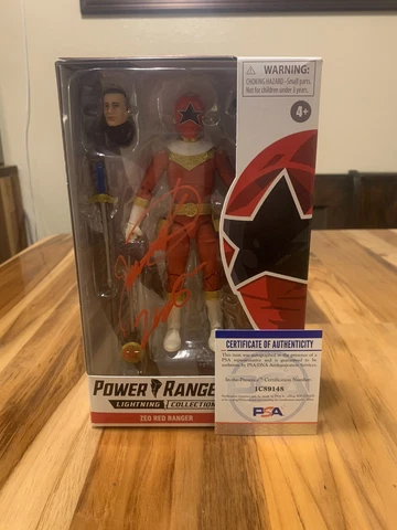 JASON DAVID FRANK PSA COA SIGNED LIGHTNING COLLECTION ZEO RED RANGER Cover