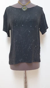 DRYKORN FOR BEAUTIFUL PEOPLE 🖤 Seidenbluse Damen Gr.S 100SILK Schwarz Gebraucht - Picture 1 of 12