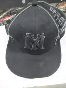 Gorra Negra New Era Sombrero Nueva York NY Negro y Gris 7 1/4 Béisbol Nueva York Recuerdo - Imagen 1 de 7