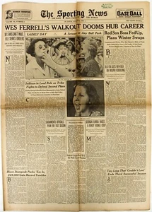 1936 SPORTING NEWS BASEBALL MAGAZINE ORIGINAL BOX SCORES 8 27 1936 - Picture 1 of 3